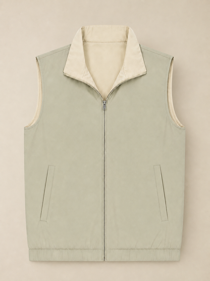 Crème Gilet — Taupe reverse